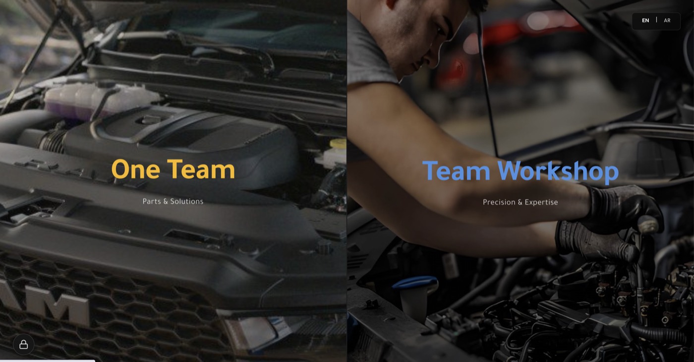 لقطة من موقع Team Auto Parts